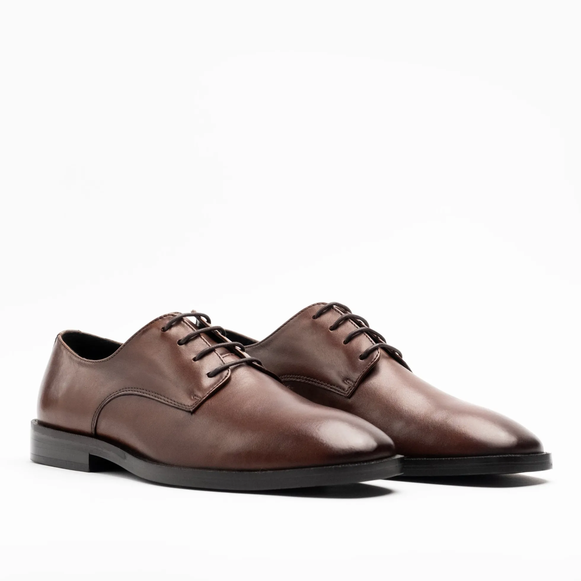 Walk London Alex Derby Shoe Brown Leather Discount