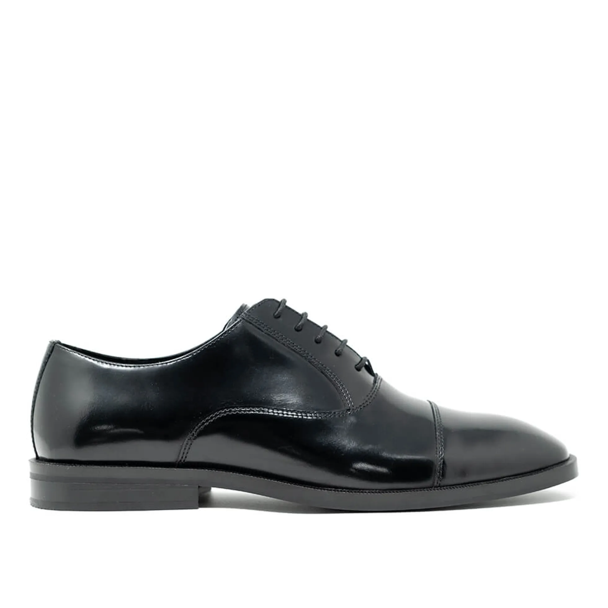 Walk London Alex Oxford Toe Cap Shoe Black Cheap
