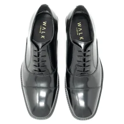 Walk London Alex Oxford Toe Cap Shoe Black Cheap