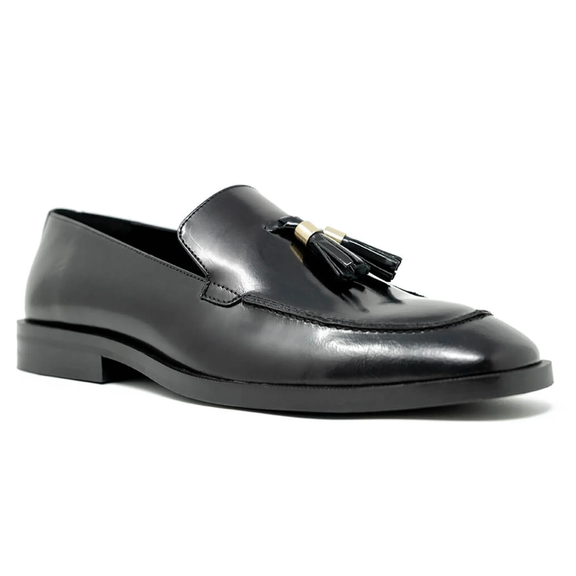 Walk London Alex Tassel Loafer Black Patent Leather Outlet