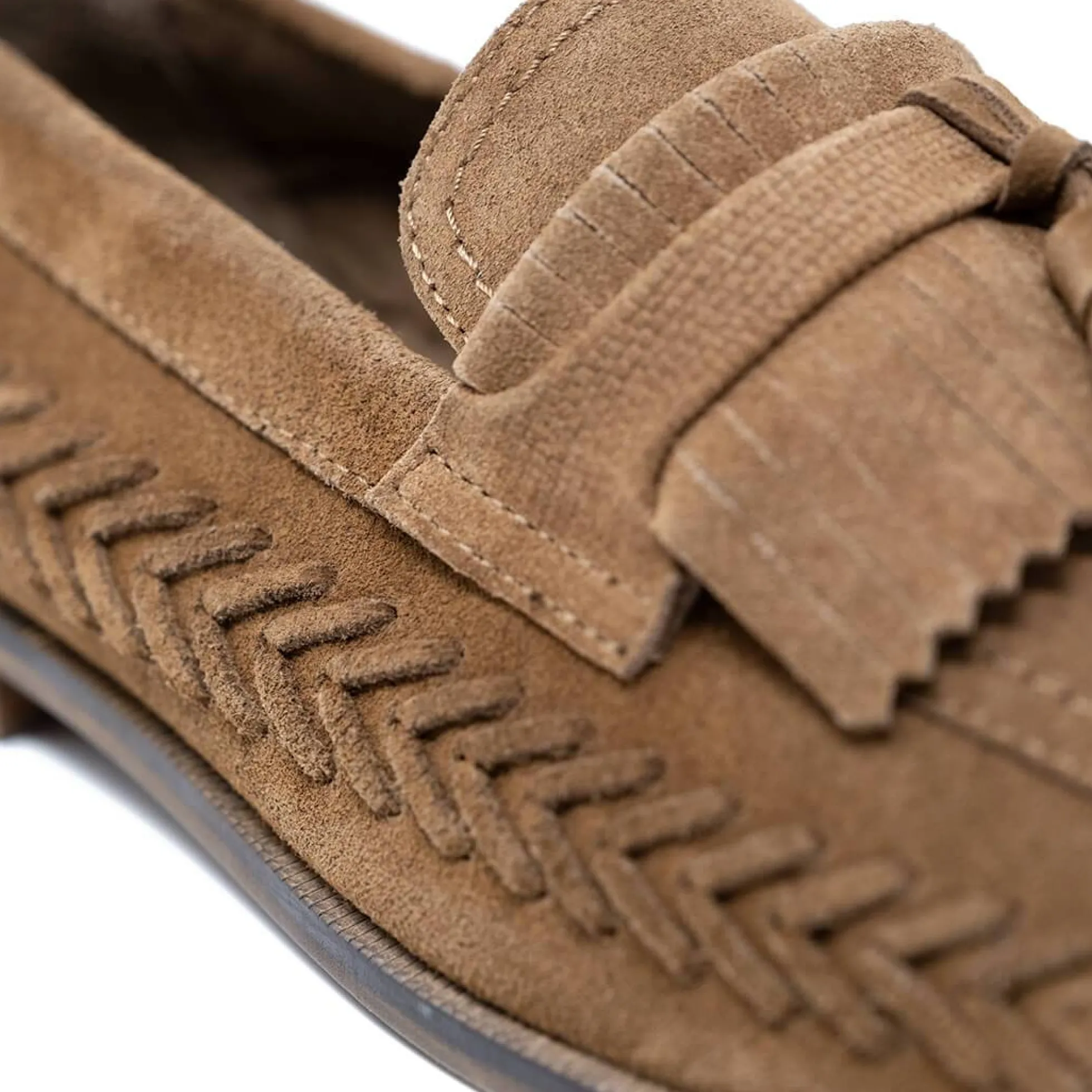 Walk London Arrow Tassel Loafers Tan Suede Cheap