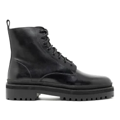 Walk London Astoria Lace Up Boot Black New