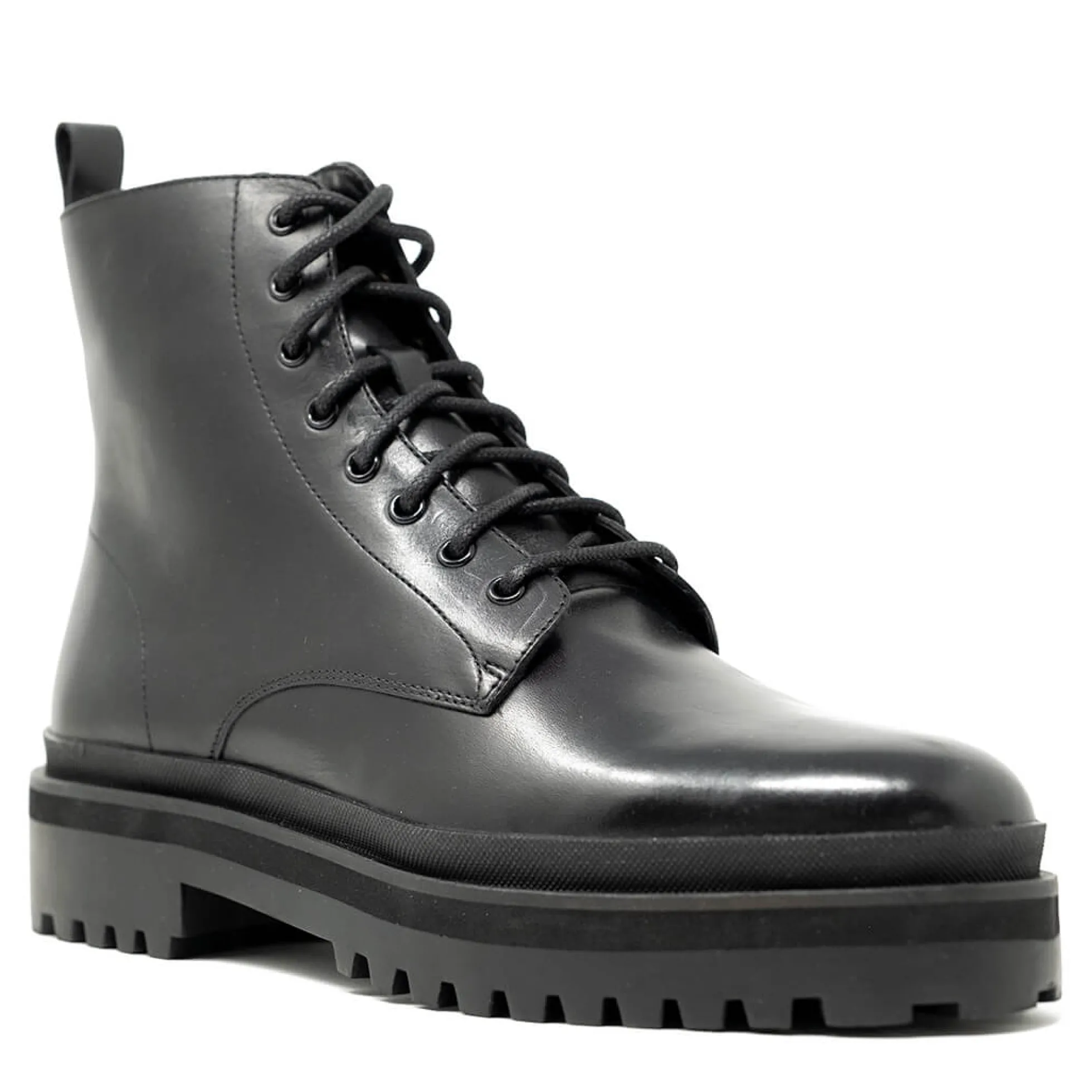Walk London Astoria Lace Up Boot Black New