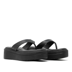 Walk London Berlin Toe Post Sandal Black Best