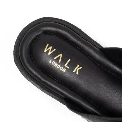 Walk London Berlin Toe Post Sandal Black Best
