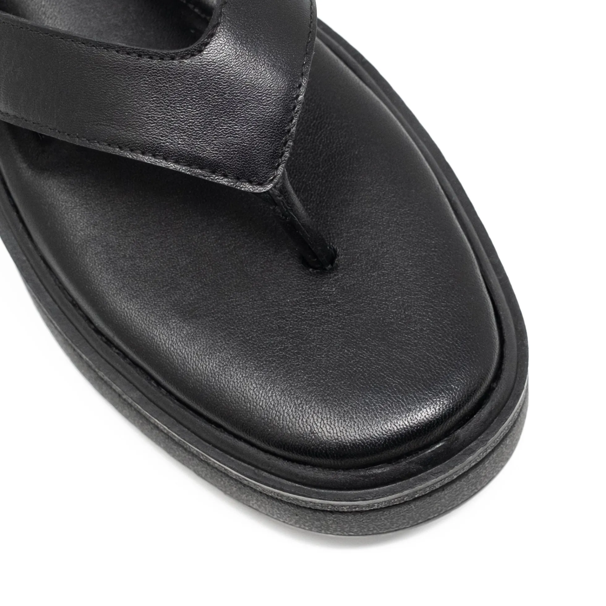Walk London Berlin Toe Post Sandal Black Best