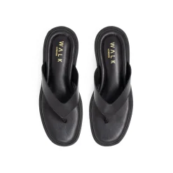 Walk London Berlin Toe Post Sandal Black Best