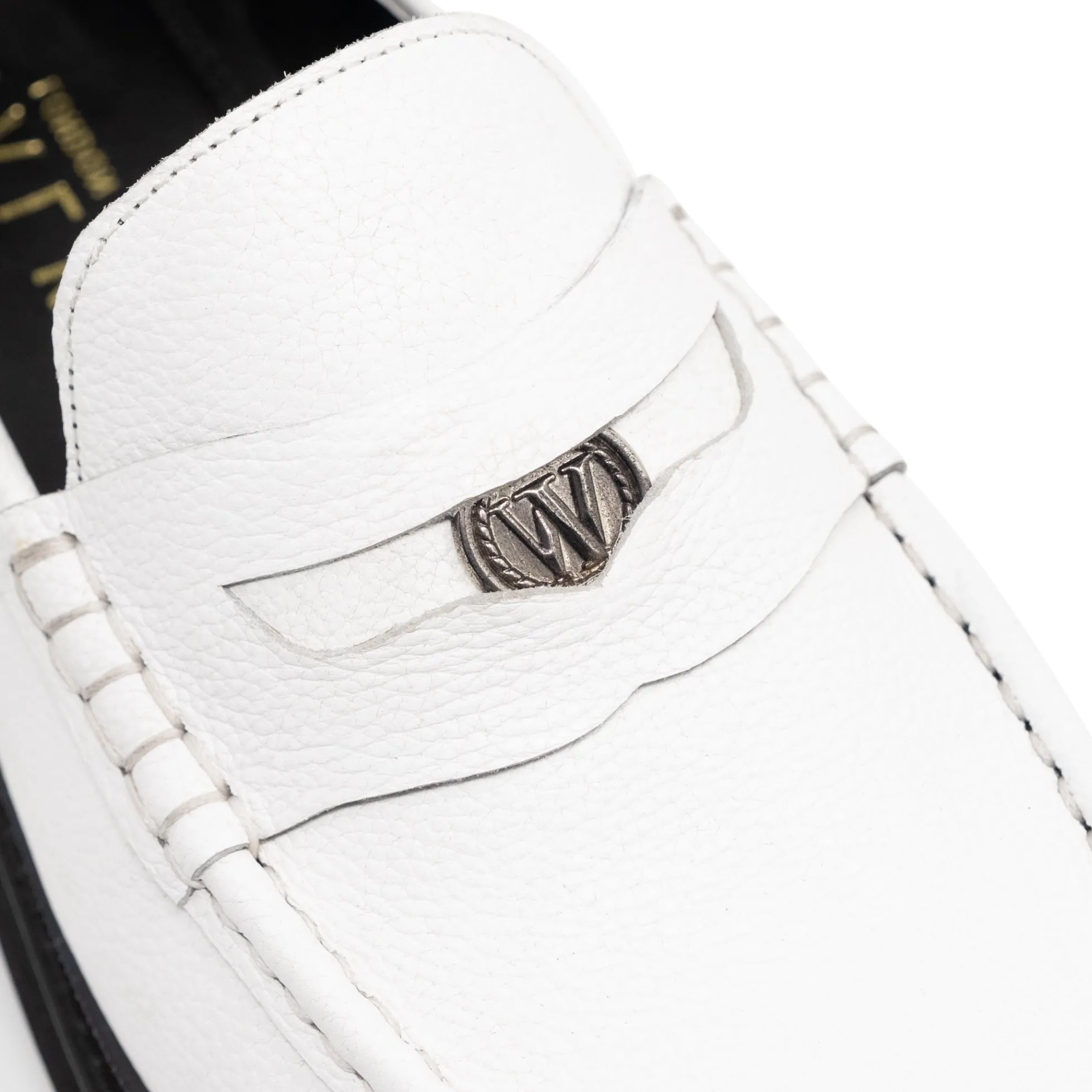 Walk London Brooklyn Penny Loafer White Leather Outlet