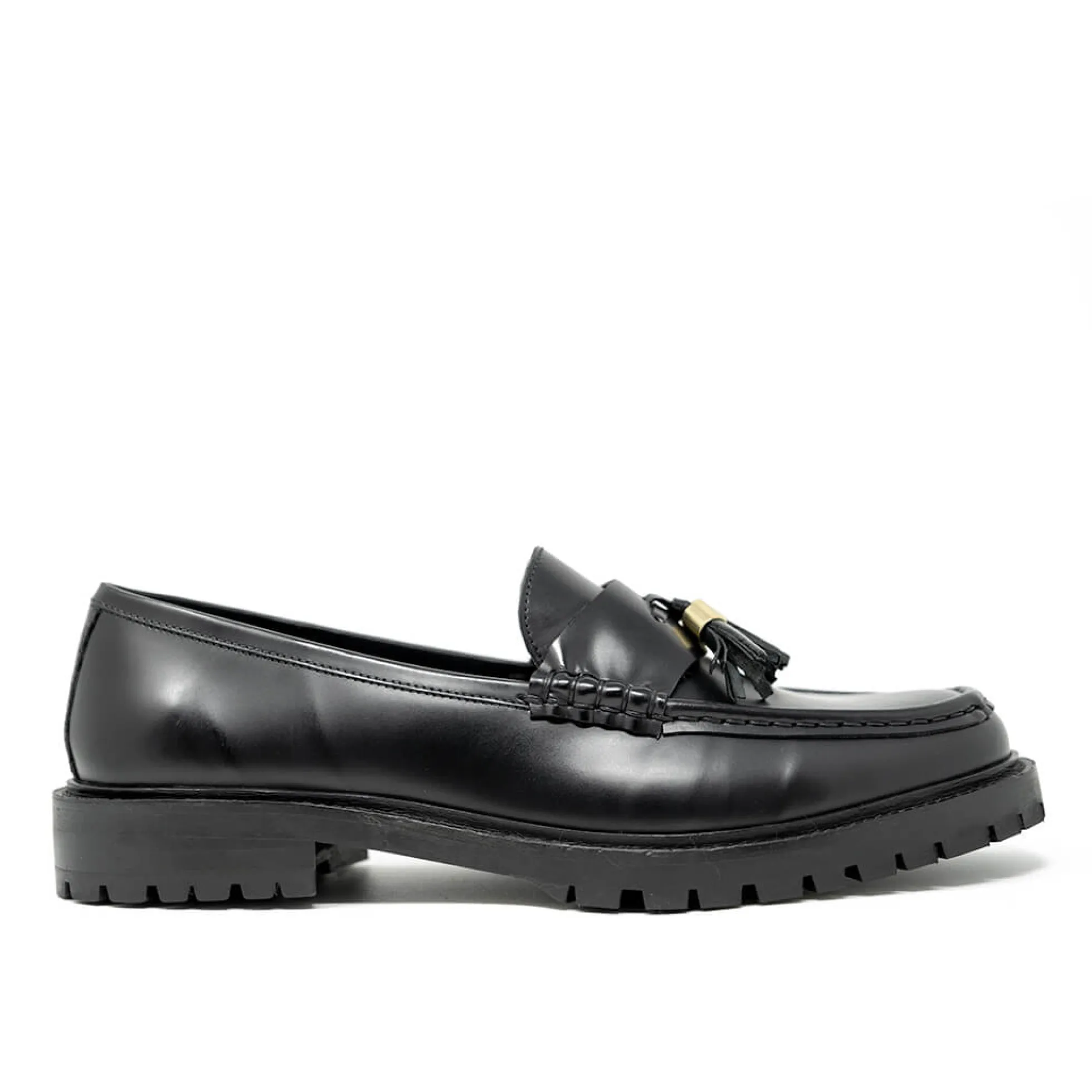 Walk London Campus Tassel Loafer Black Cheap