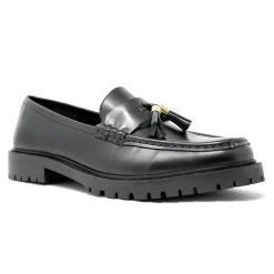 Walk London Campus Tassel Loafer Black Cheap