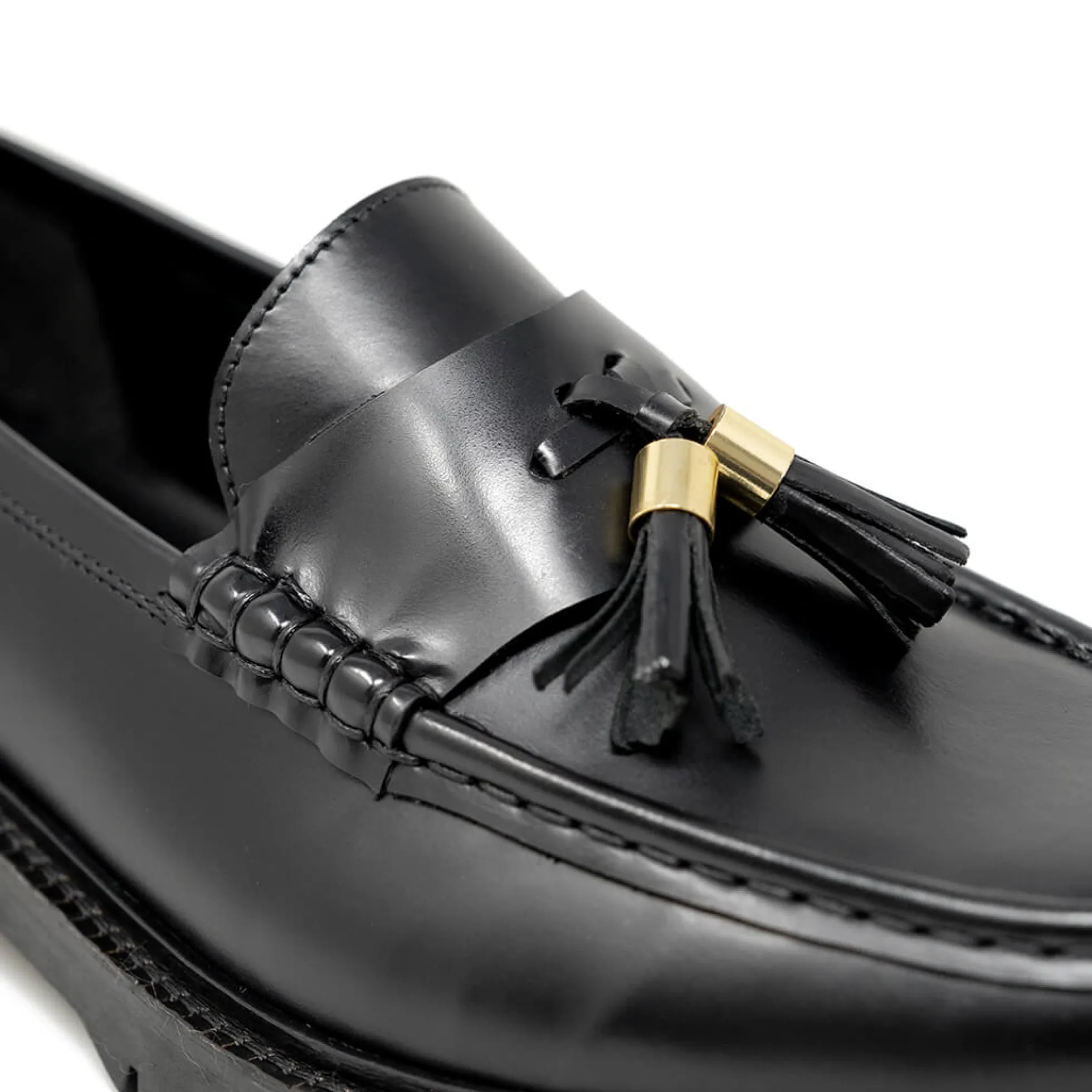 Walk London Campus Tassel Loafer Black Cheap