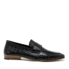 Walk London Capri Embossed Saddle Loafer Black Outlet