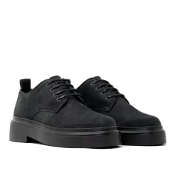 Walk London Club Derby Shoe Black Nubuck Store