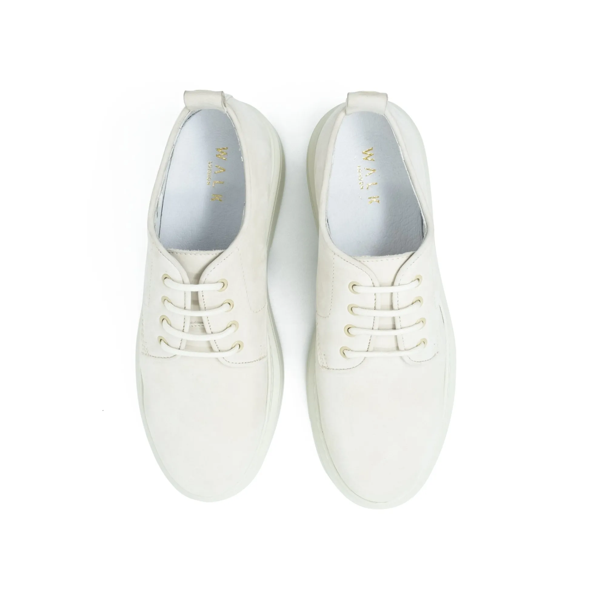 Walk London Club Derby Shoe Off White Nubuck Hot
