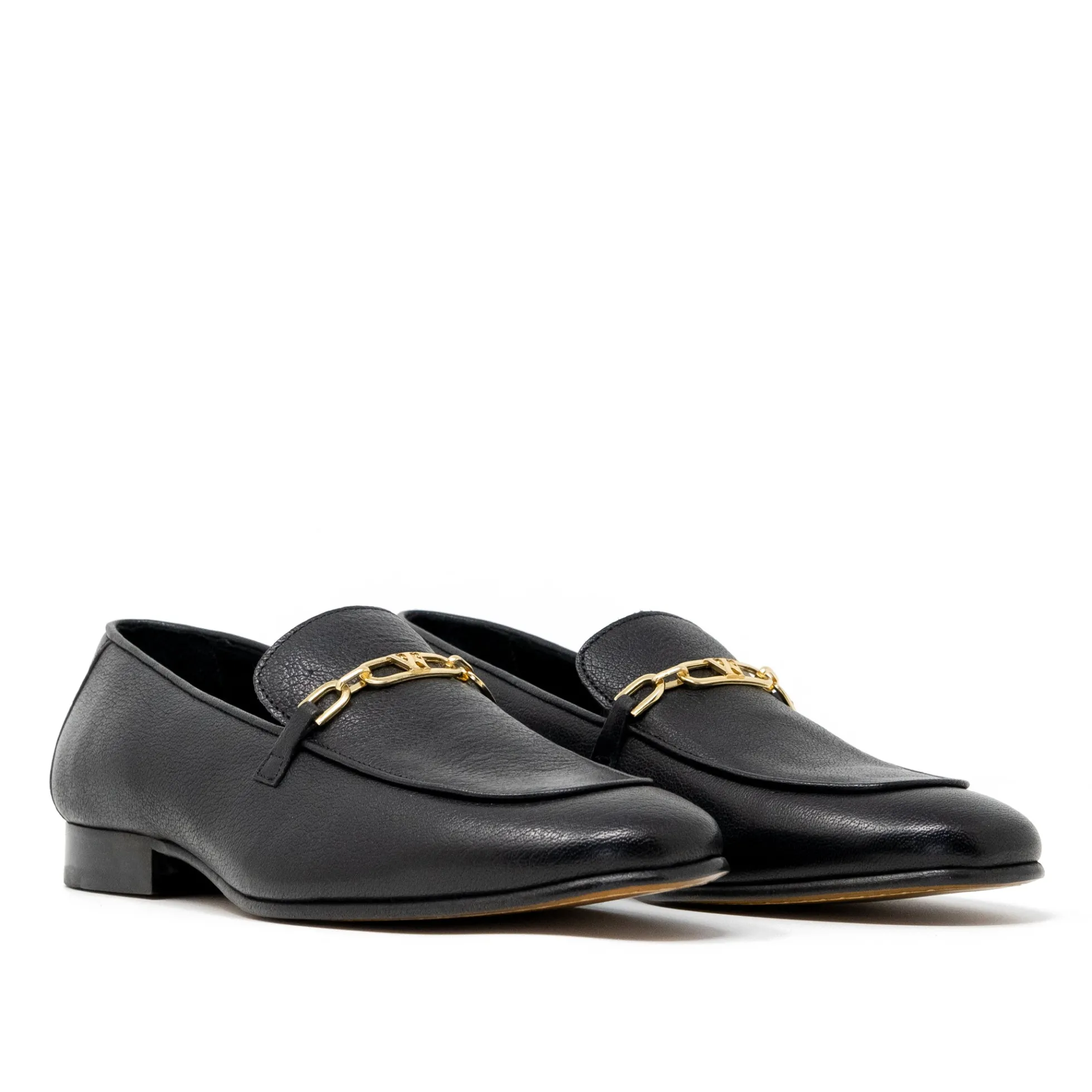 Walk London Como Trim Loafer Black Leather Best Sale