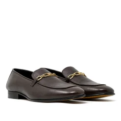 Walk London Como Trim Loafer Brown Leather Discount