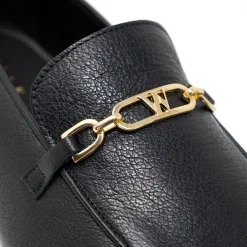 Walk London Como Trim Loafer Black Leather Best Sale