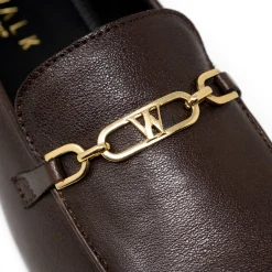 Walk London Como Trim Loafer Brown Leather Discount