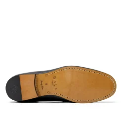 Walk London Como Trim Loafer Black Leather Best Sale