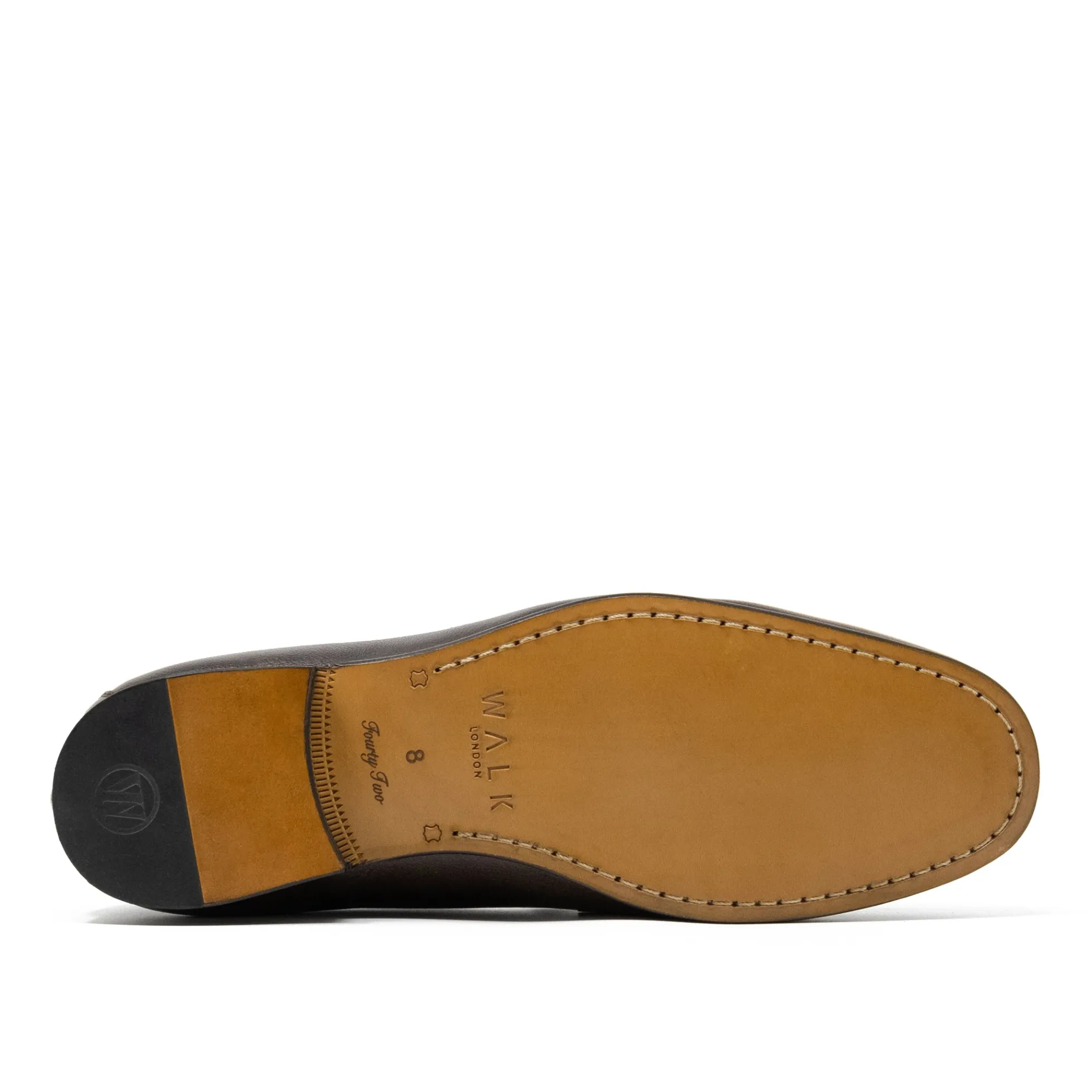 Walk London Como Trim Loafer Brown Leather Discount