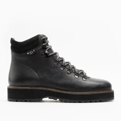 Walk London Connery Hiking Boot Black Leather Discount