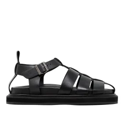 Walk London Copenhagen Fisherman Sandal Black Cheap