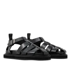 Walk London Copenhagen Fisherman Sandal Black Cheap