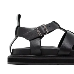 Walk London Copenhagen Fisherman Sandal Black Cheap