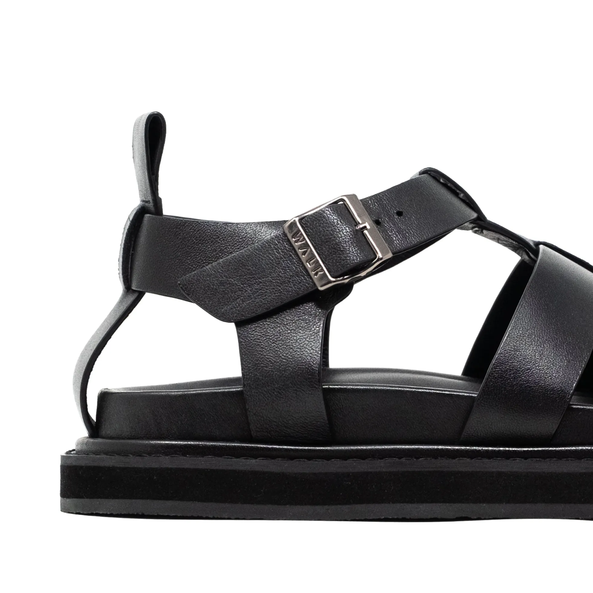 Walk London Copenhagen Fisherman Sandal Black Cheap