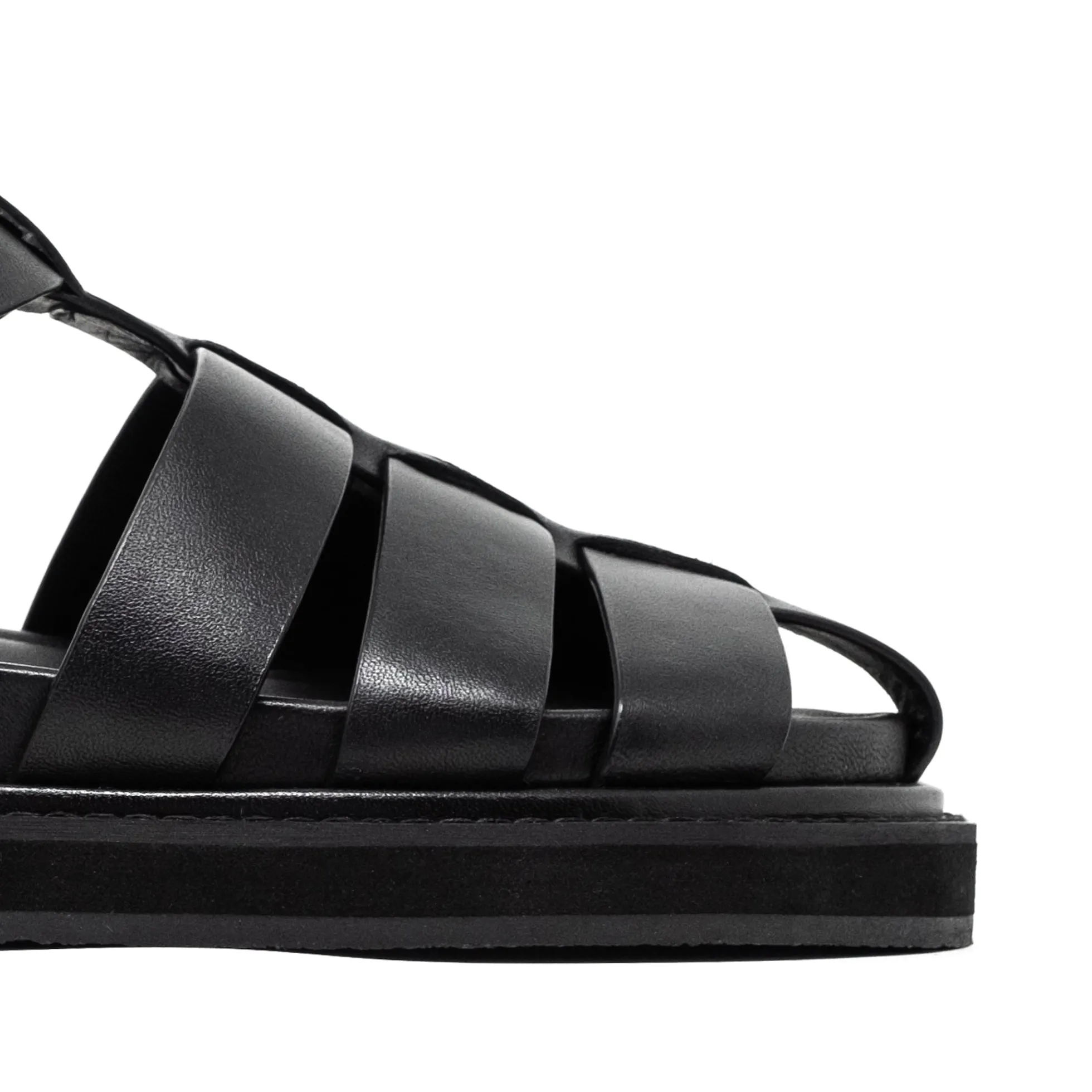 Walk London Copenhagen Fisherman Sandal Black Cheap