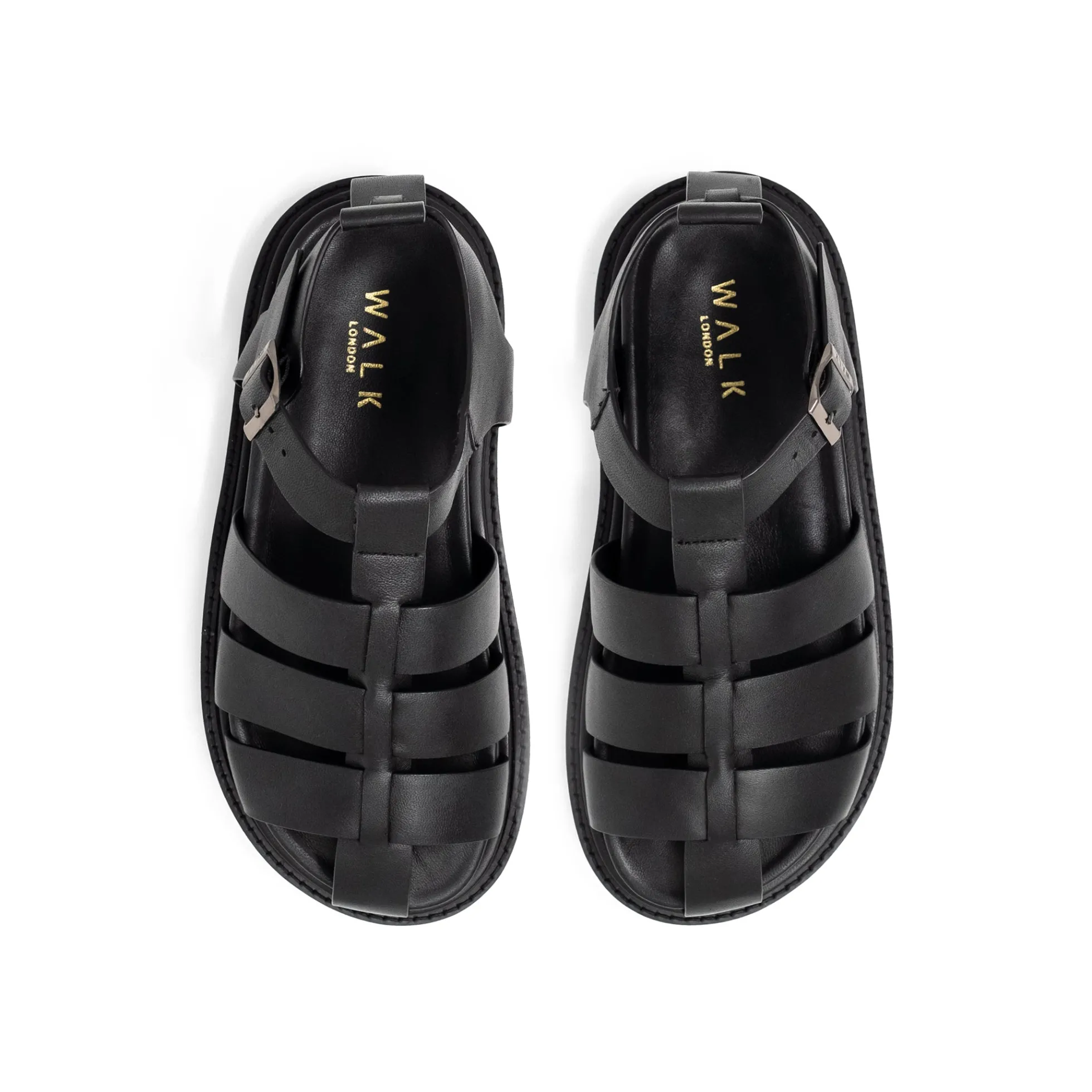 Walk London Copenhagen Fisherman Sandal Black Hot