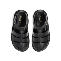 Walk London Copenhagen Fisherman Sandal Black Cheap