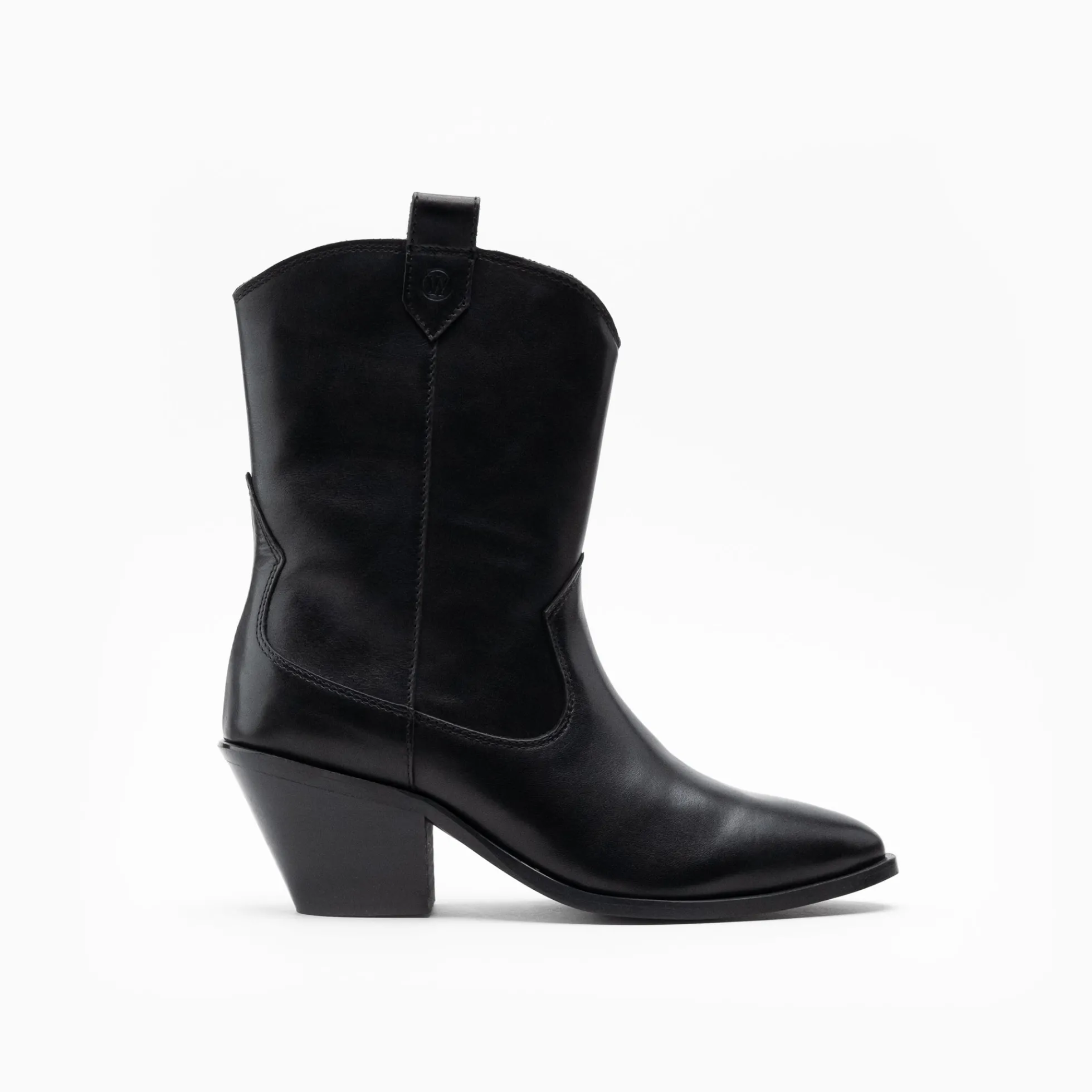 Walk London Cora Western Boot Black Leather Hot