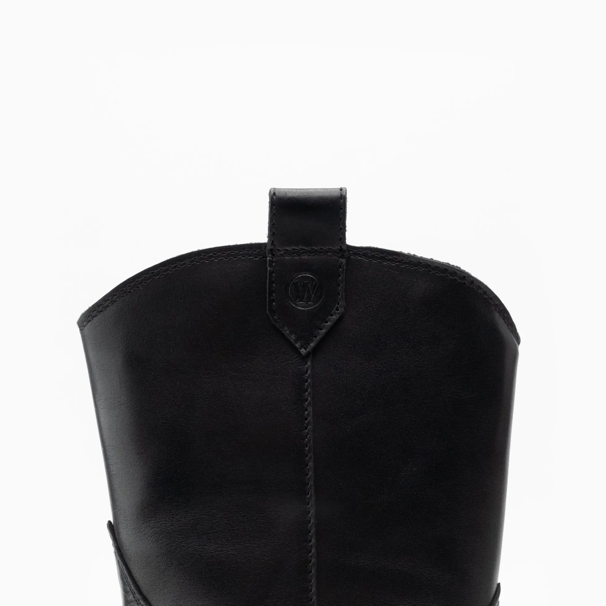 Walk London Cora Western Boot Black Leather New