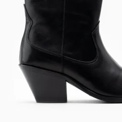 Walk London Cora Western Boot Black Leather Hot