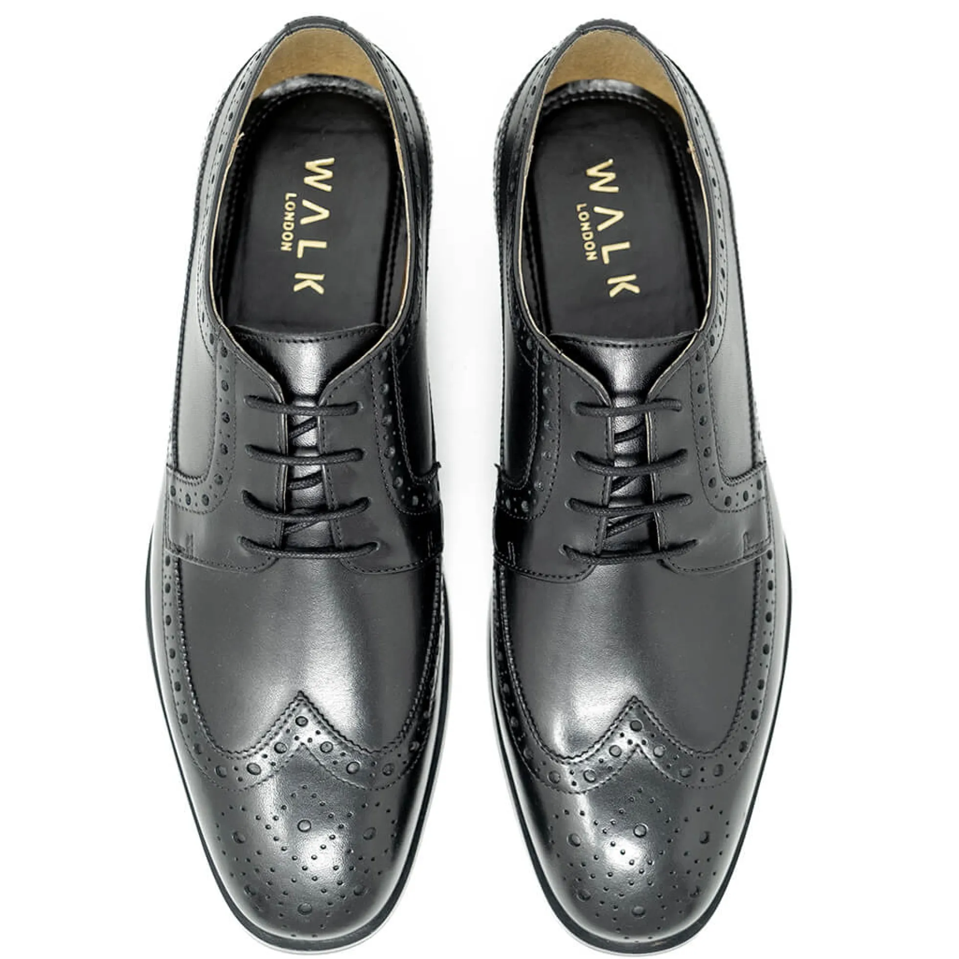 Walk London Florence Brogue Shoe Black Shop