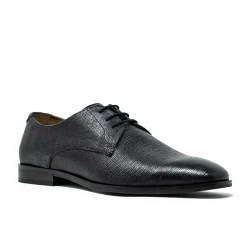 Walk London Florence Embossed Derby Shoe Black Clearance