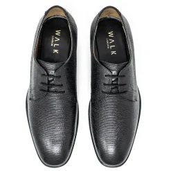 Walk London Florence Embossed Derby Shoe Black Clearance
