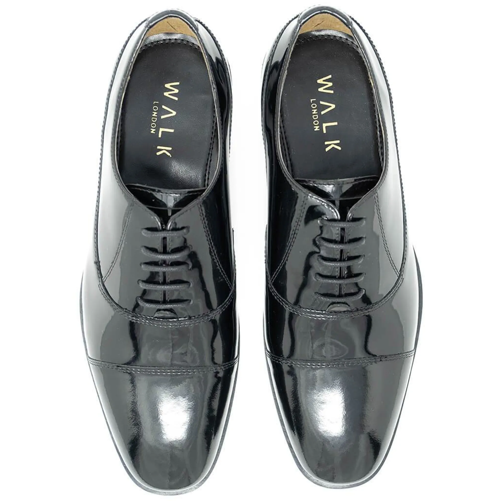 Walk London Florence Oxford Toe Cap Shoe Black Hot