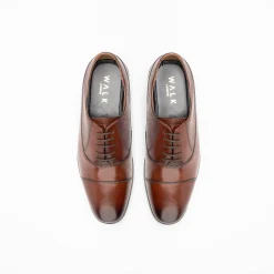 Walk London Florence Oxford Toe Cap Shoe Brown Store