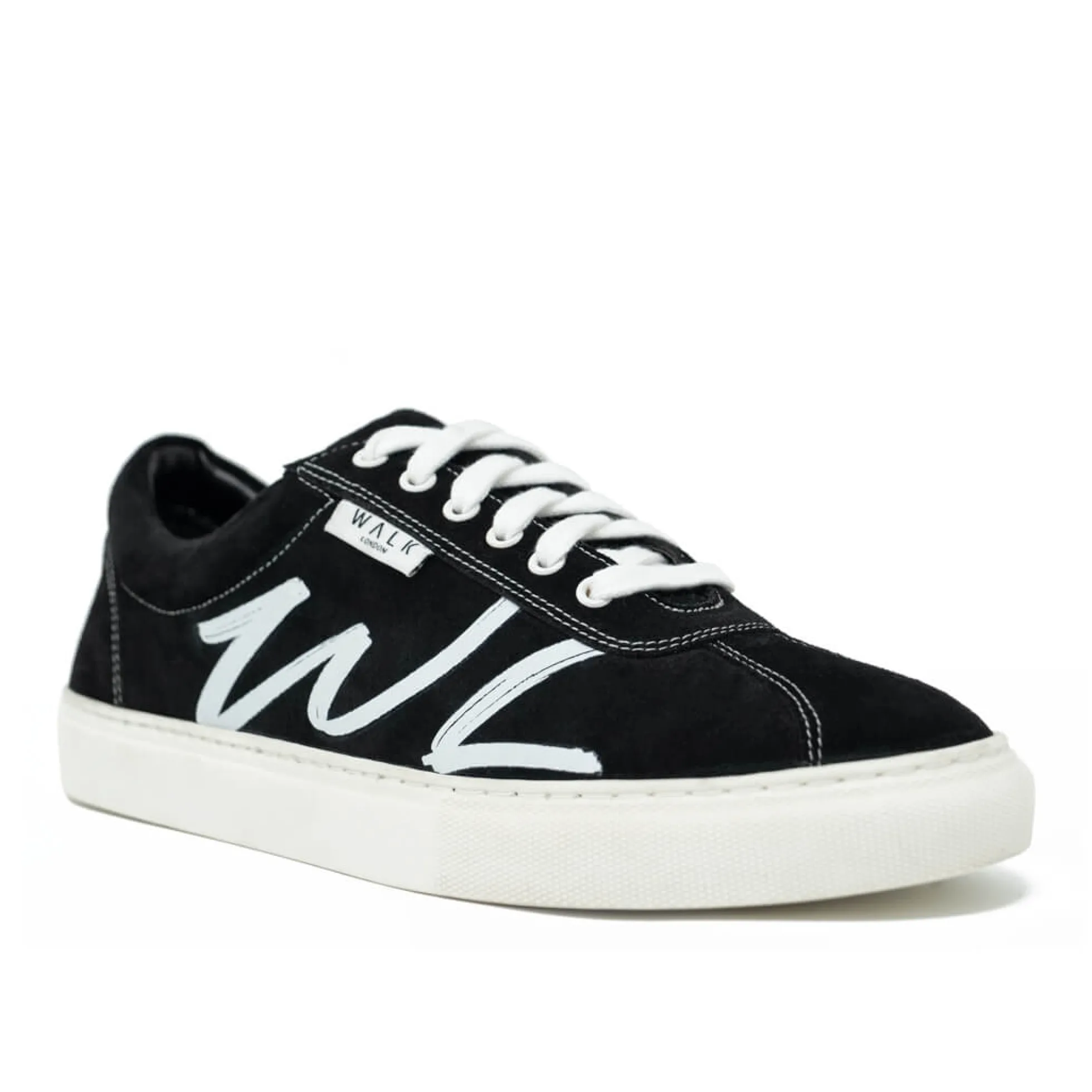 Walk London Hawk Sneaker Black Suede Flash Sale