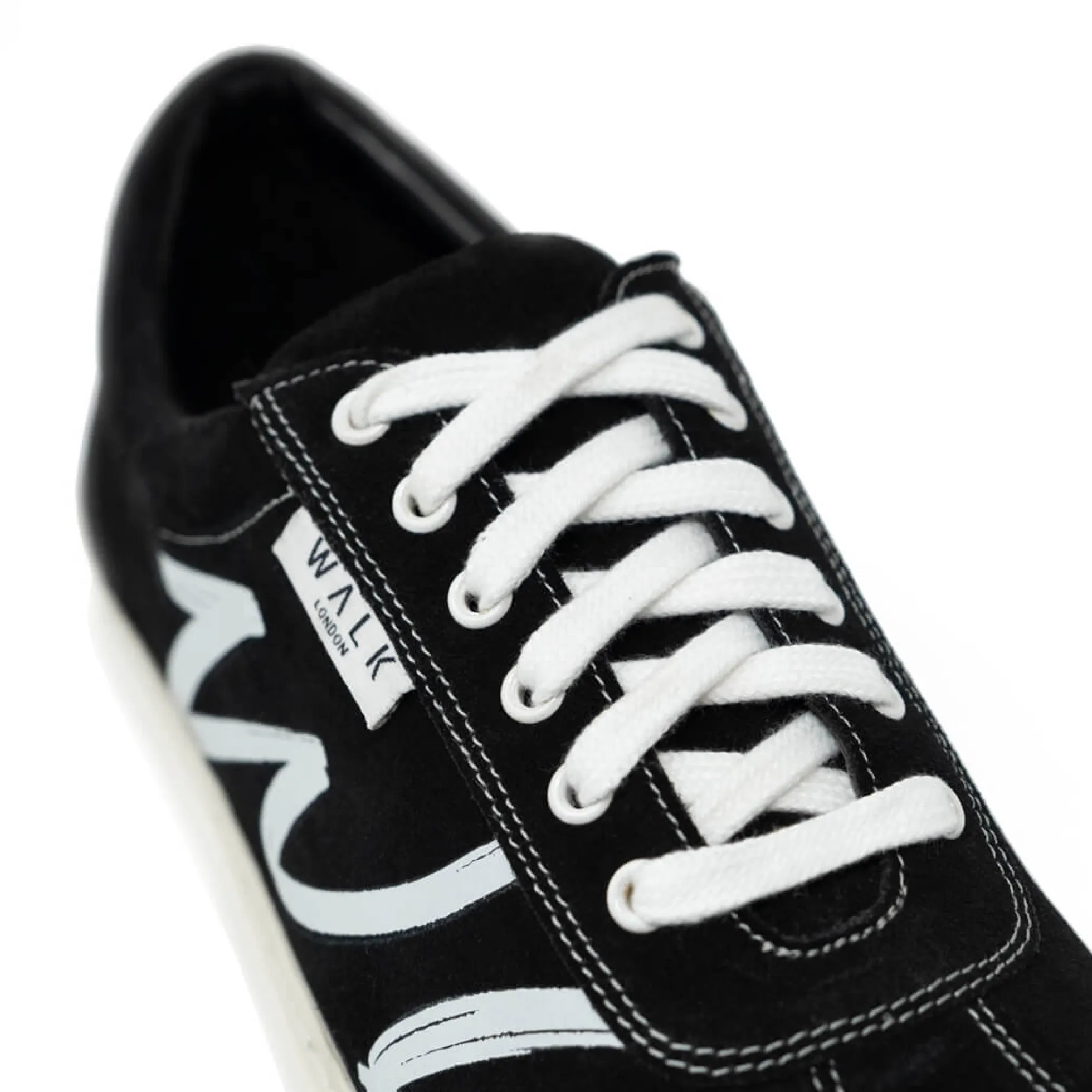 Walk London Hawk Sneaker Black Suede Flash Sale