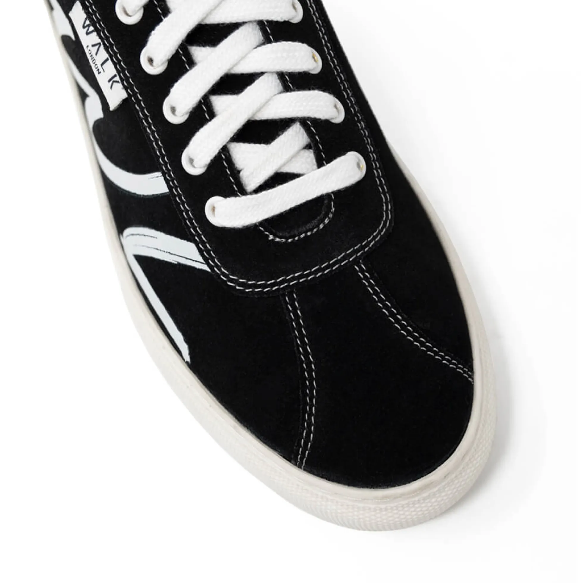 Walk London Hawk Sneaker Black Suede Flash Sale