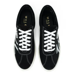 Walk London Hawk Sneaker Black Suede Flash Sale