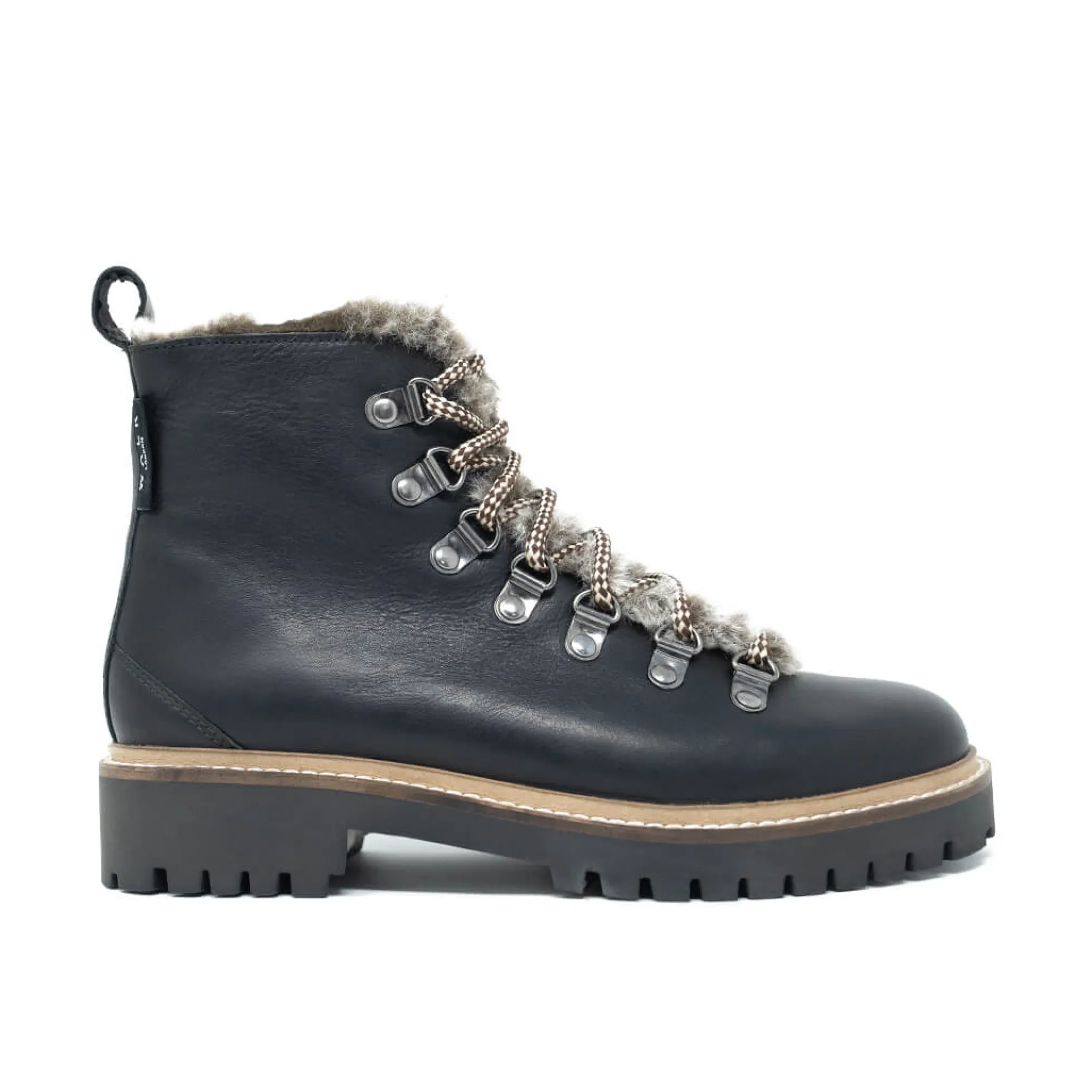 Walk London Holly Hiking Boot Black Clearance