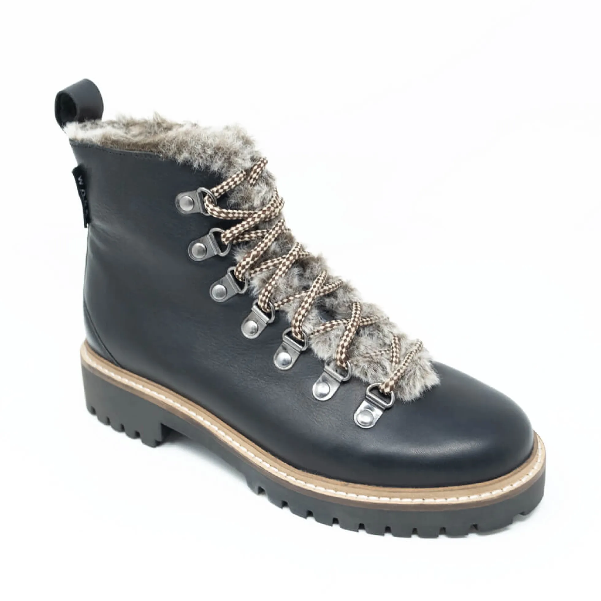 Walk London Holly Hiking Boot Black Clearance