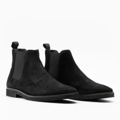 Walk London Hornchurch Chelsea Boot Black Suede Online