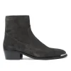 Walk London Hoxton Hex Cuban Heel Zip Up Boot Grey Suede Outlet