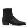 Walk London Hoxton Hex Emboss Cuban Heel Boots Black Online