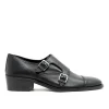Walk London Hoxton Monk Strap Shoe Black Leather Best Sale